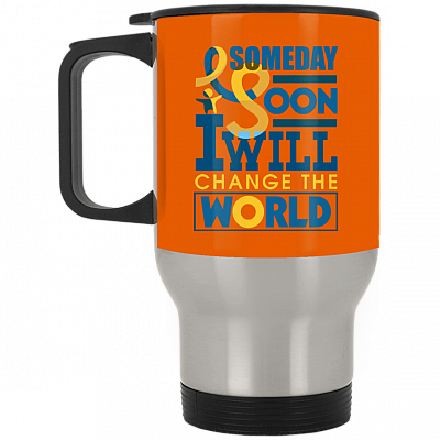 14 oz. Silver Travel Mug