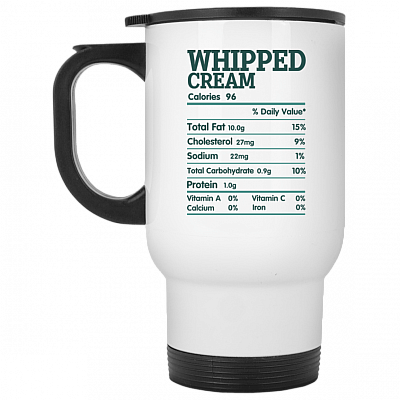 14 oz. White Travel Mug