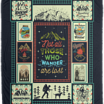 Not All Who Wander Are Lost Fleece Blanket - Premium Sherpa Blanket - Woven Blanket