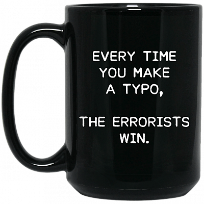 15 oz. Black Mug