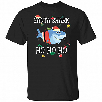 Santa Shark Ho Ho Ho T-Shirt