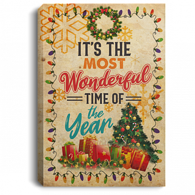 The Most Wonderful Time In The Year Christmas Framed Canvas Prints - Unframed Poster - Home Decor Wall Art