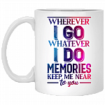 Wherever I Go Whatever I Do Memories Keep Me Near To You Ceramic Coffee Mug-Water Bottle - Color Changing Mug