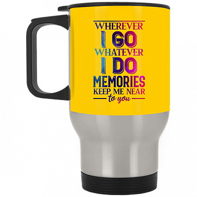 14 oz. Silver Travel Mug