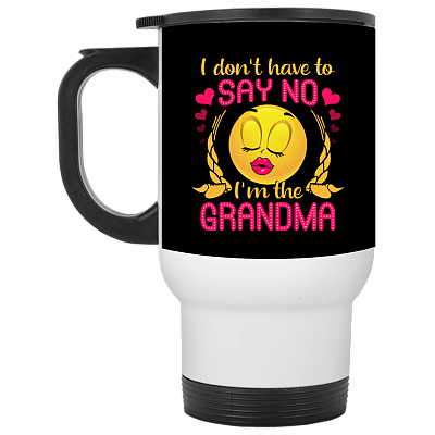 14 oz. White Travel Mug