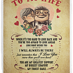 To My Wife When It's Too Hard Too Look Back Fleece Blanket - Premium Sherpa Blanket - Woven Blanket