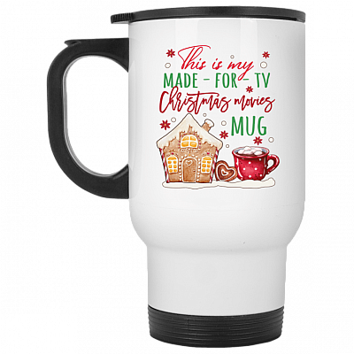 14 oz. White Travel Mug