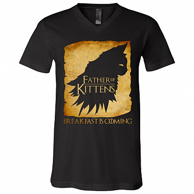 Father Of Kittens Breakfast Is Coming T-shirt - V-neck
