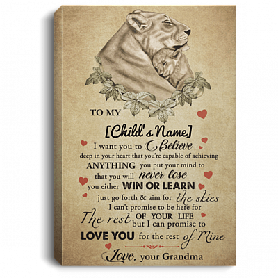 To My Personalized Name - Believe Deep In Your Heart Framed Canvas Prints – Unframed Poster-Home Decor Wall Art