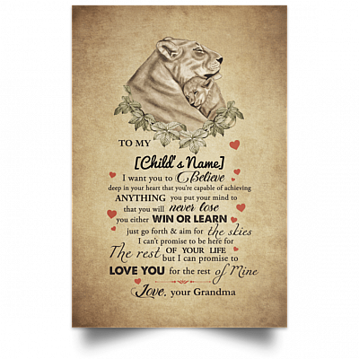 Alternative view of To My Personalized Name - Believe Deep In Your Heart Framed Canvas Prints – Unframed Poster-Home Decor Wall Art