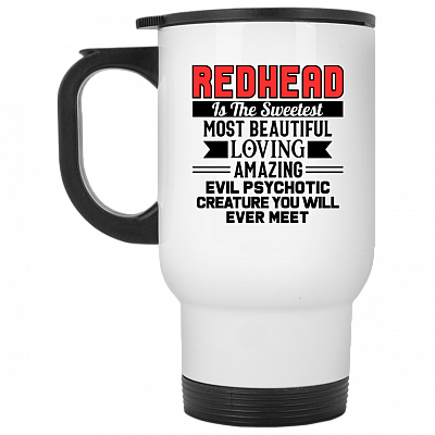 14 oz. White Travel Mug