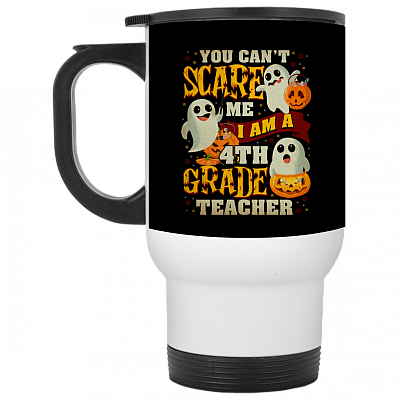 14 oz. White Travel Mug