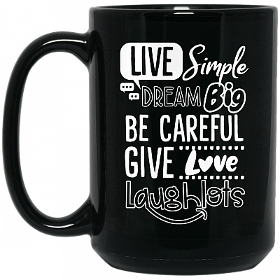 15 oz. Black Mug