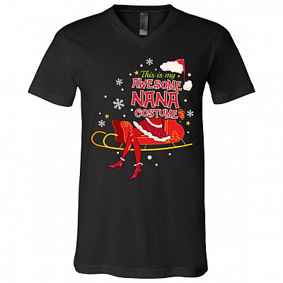 This Is My Awesome Nana Costume Christmas Gift T-Shirt - V-Neck