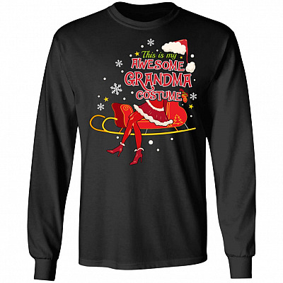 This Is My Awesome Grandma Costume Christmas Gift Hoodie - Long Sleeve - Sweatshirt