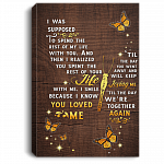 I Was Supposed To Spend The Rest Of My Life With You Butterfly Framed Canvas - Unframed Poster