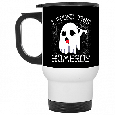 14 oz. White Travel Mug