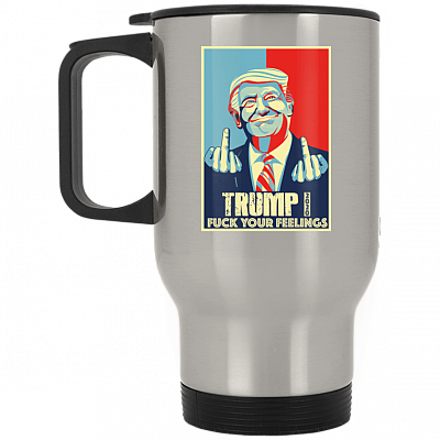 14 oz. Silver Travel Mug
