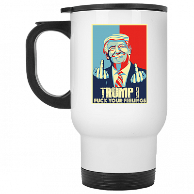 14 oz. White Travel Mug