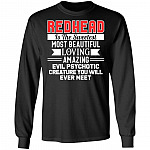 Redhead Is The Sweetest Most Beautiful Loving Amazing Hoodie - Sweatshirt - Long Sleeve Shirt