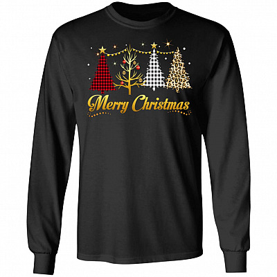 Christmas Tree Merry Christmas Hoodie - Sweatshirt - Long Sleeve Shirt