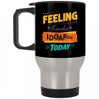 14 oz. Silver Travel Mug