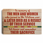 In Memory of the Men and Women Who Served in the Vietnam War Framed Canvas Prints - Unframed Poster
