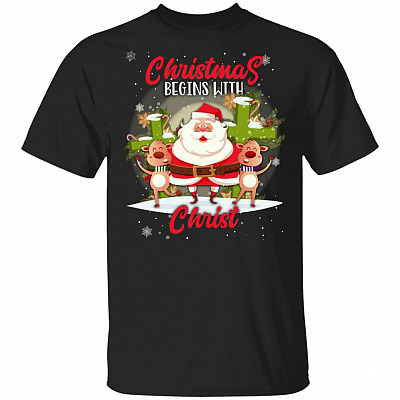Christmas Begins with Christ T-Shirt - Merry Christmas Shirt
