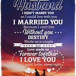 To My Wife I Didn't Marry You So I Could Live with You Fleece Blanket - Premium Sherpa Blanket