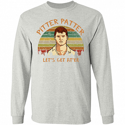 Pitter Patter Let's Get At'er Vintage Retro Hoodie - Long Sleeve - Sweatshirt