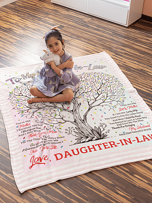 Alternative view of To My Mother In Law You Are The Mother I Received The Day Fleece Blanket - Sherpa Blanket - Woven Blanket