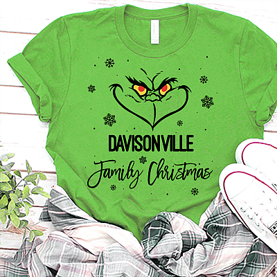 Alternative view of Familyville Ugly Christmas T-Shirt Funny Xmas Gift Personalized Gift Tee
