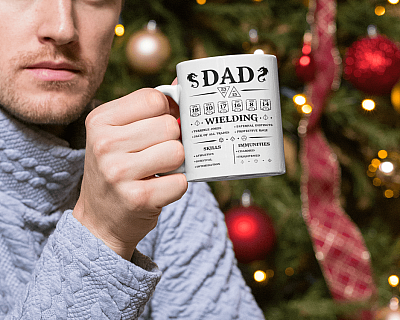 Alternative view of D And D Dad Ceramic Coffee Mug - Beer Stein - Water Bottle - Color Changing Mug