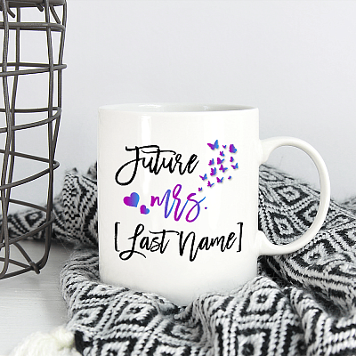 Alternative view of Personalized Future Mrs - Engaged Mug Future Mrs Coffee Mug