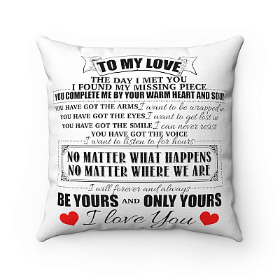 To My Love The Day I Met You I Found My Missing Piece Be Yours and Only Yours Throw Pillow - Decorative Pillow