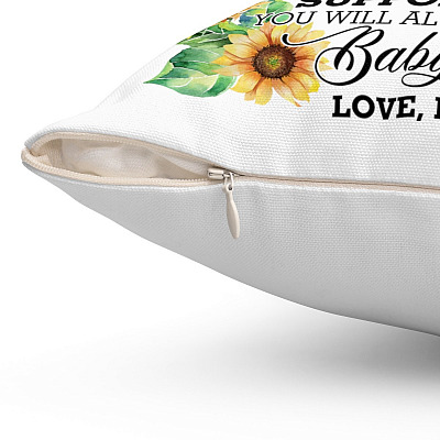 Alternative view of My Daughter Never Feel That You Are Alone No Matter How Near Or Far Apart Throw Pillow - Indoor Outdoor Cushion