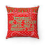 Redheads Are The Reason Santa Has A Naughty List Throw Pillow - Decorative Pillow - Indoor Outdoor Cushion