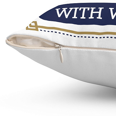 Alternative view of I'm Not a Widow I'm a Wife to a Husband with Wings Throw Pillow - Decorative Pillow - Indoor Outdoor Cushion