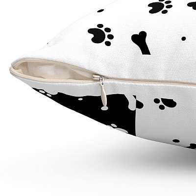 Alternative view of Cute Funny Dog's Side My Side Throw Pillow - Decorative Pillow - Indoor Outdoor Cushion