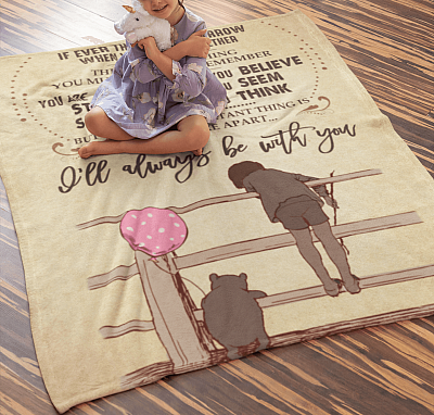 Alternative view of If Ever There Is a Tomorrow When We're Not Together Po-Oh Fleece Blanket - Premium Sherpa Blanket