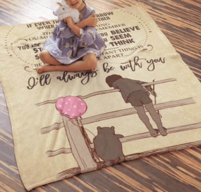Alternative view of If Ever There Is a Tomorrow When We're Not Together Po-Oh Fleece Blanket - Premium Sherpa Blanket