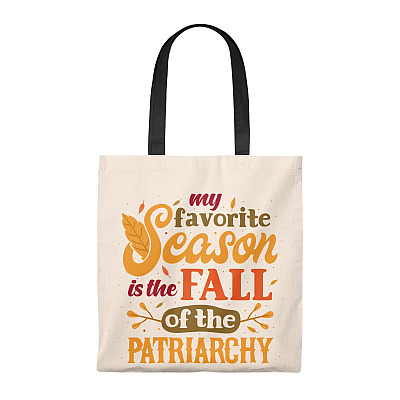 My Favorite Season Is The Fall Of The Patriarchy Vintage Canvas Tote Bag-Shoulder Bag-Reusable Grocery Bag
