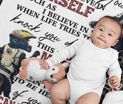 Alternative view of To My Son Never Forget That I Love You Motocross Fleece Blanket - Premium Sherpa Blanket - Woven Blanket