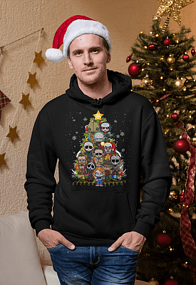 Alternative view of Horror Christmas Halloween Character Hoodie - Long Sleeve - Sweatshirt