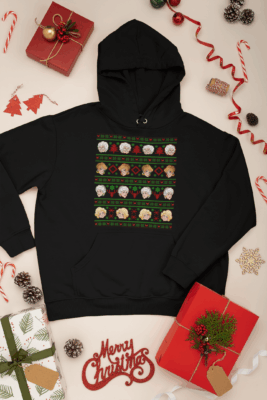Alternative view of Golden Girls Ugly Christmas Funny Hoodie - Sweatshirt - Long Sleeve