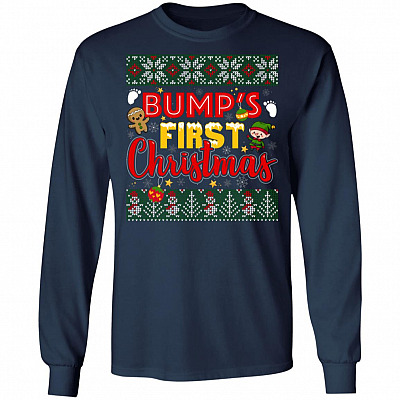 Alternative view of Bump's First Christmas Hoodie - Long Sleeve -Sweatshirt