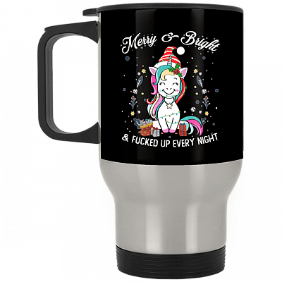 14 oz. Silver Travel Mug