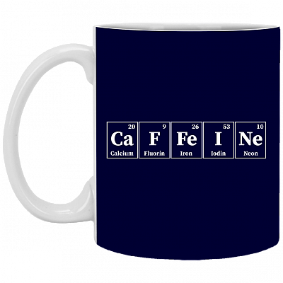 Caffeine Chemical Element Ceramic Coffee Mug - Beer Stein - Water Bottle