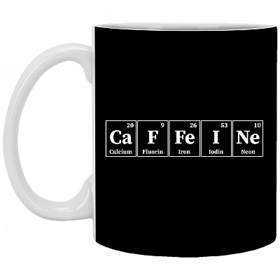 Alternative view of Caffeine Chemical Element Ceramic Coffee Mug - Beer Stein - Water Bottle