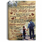 To My Granddaughter May You Always Know That Your Are Strong Wrapped Framed Canvas Prints - Unframed Poster